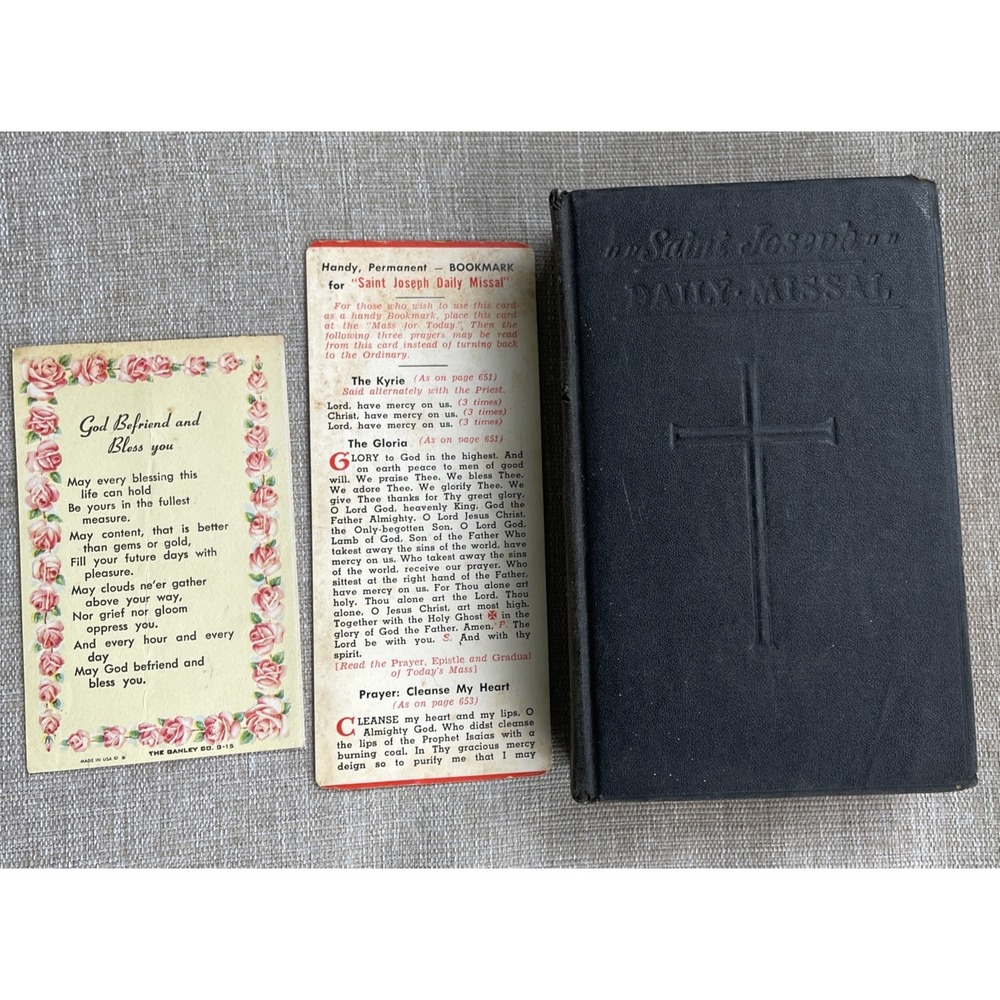 Saint Joseph Daily Missal 1956 Catholic Prayer Book Confraternity Revised Editio